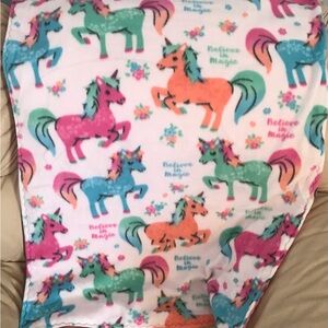Colorful Unicorn Pet Blanket All new fleece & handsewn by me!